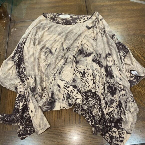 All Saints Long sleeve shirt poncho brown - Picture 3 of 6